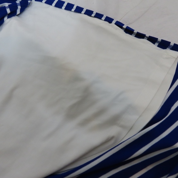 Chico's Blue and White Two Layer Striped Dress Sz 3 (sz 16) - Picture 5 of 7